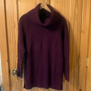 Talbots Rich Plum Cowl Neck Sweater